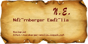 Nürnberger Emília névjegykártya